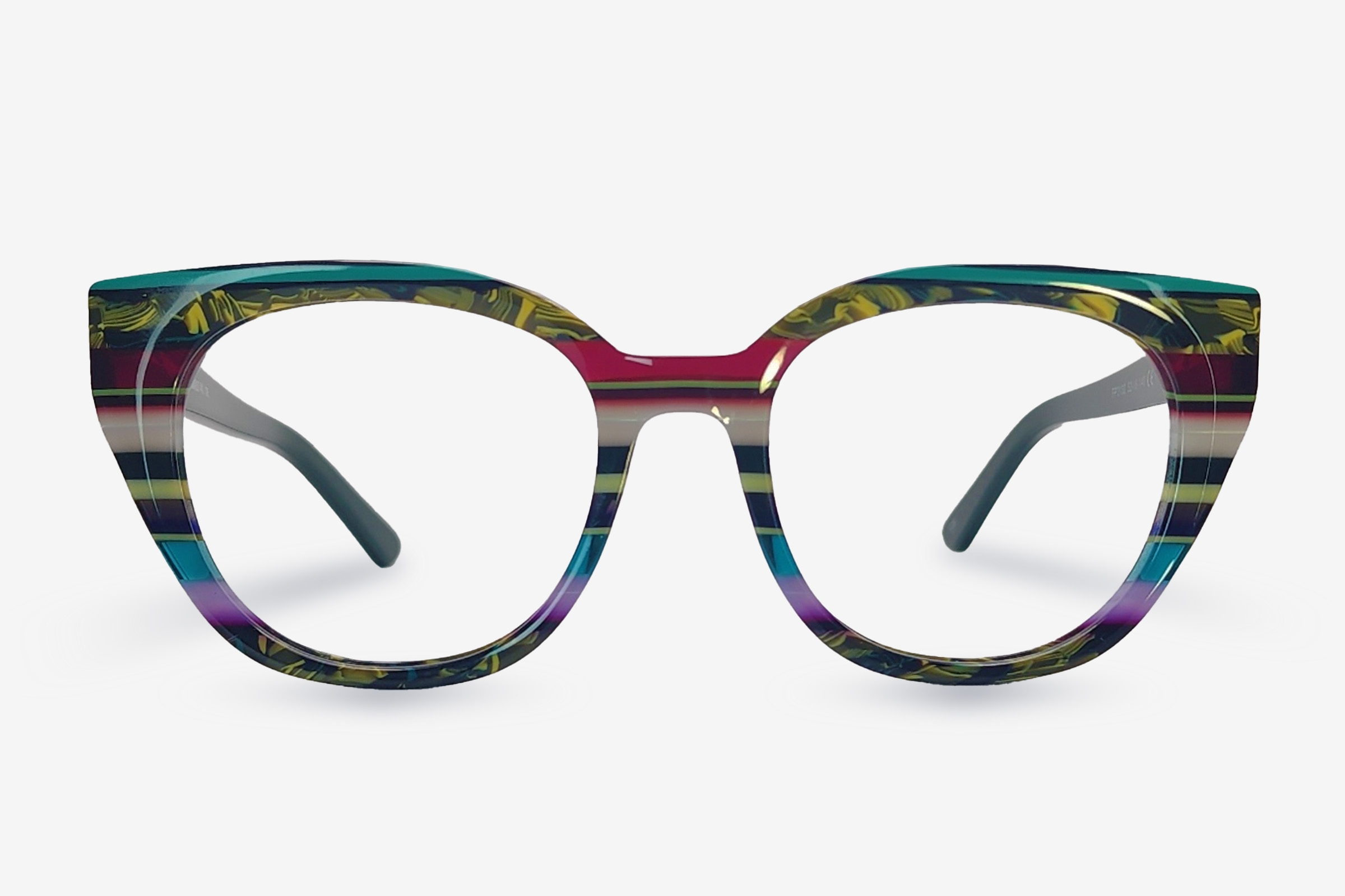 Lunettes Vintage Design Italien Modèle 4196 - Monture Argent Multicolore, Sans Monture, Unisexe, Neuves